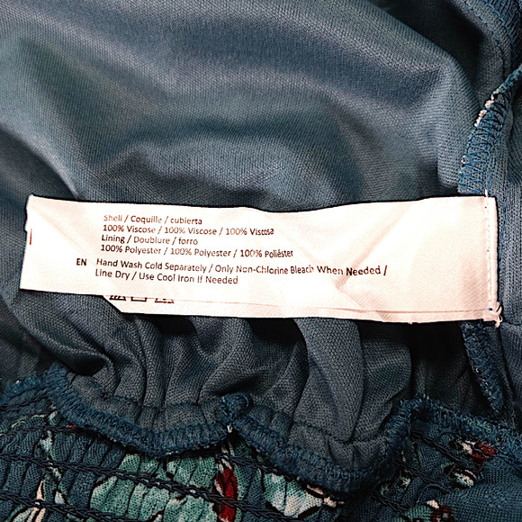 NWT Band of the Free Sybille Floral Crossover Crop Top Sz. XS [2] Deep Teal - Picture 8 of 10